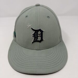 Detroit Tigers Hat Cap Fitted Mens 7 1/8 Green Baseball All Star 2023 New Era